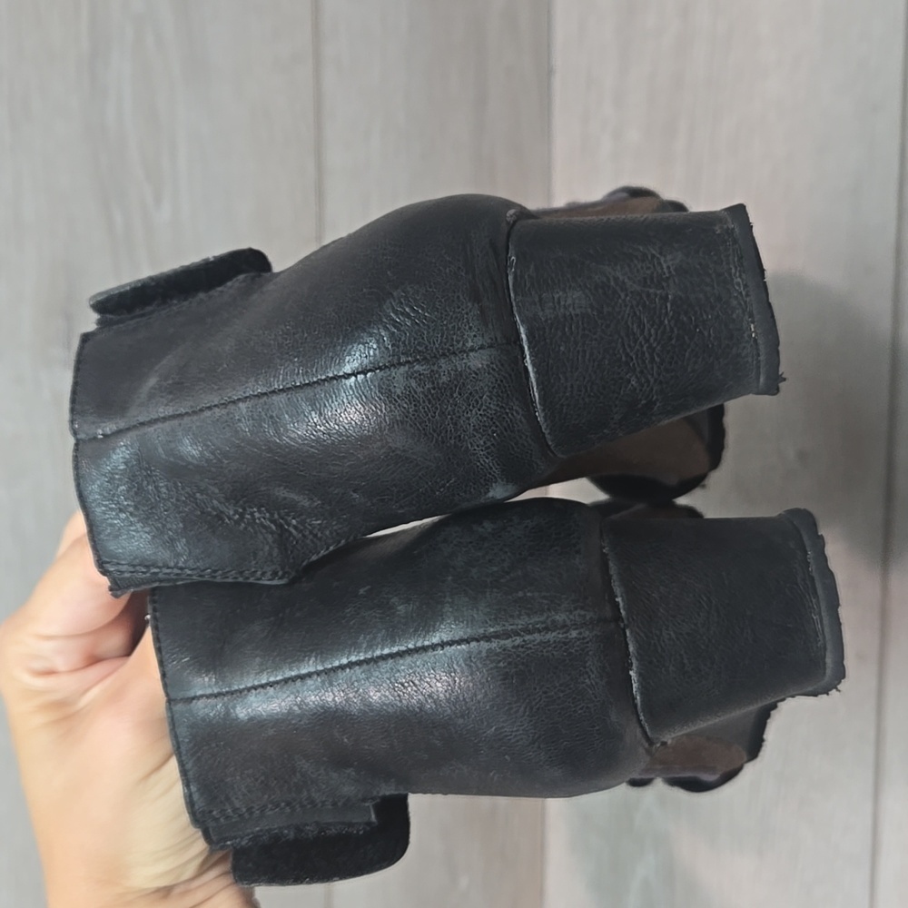 Aetrex Women Becca Strap Ankle Hook&loop Wedge Leather Sandals shoes sz 8.5 - Picture 7 of 11